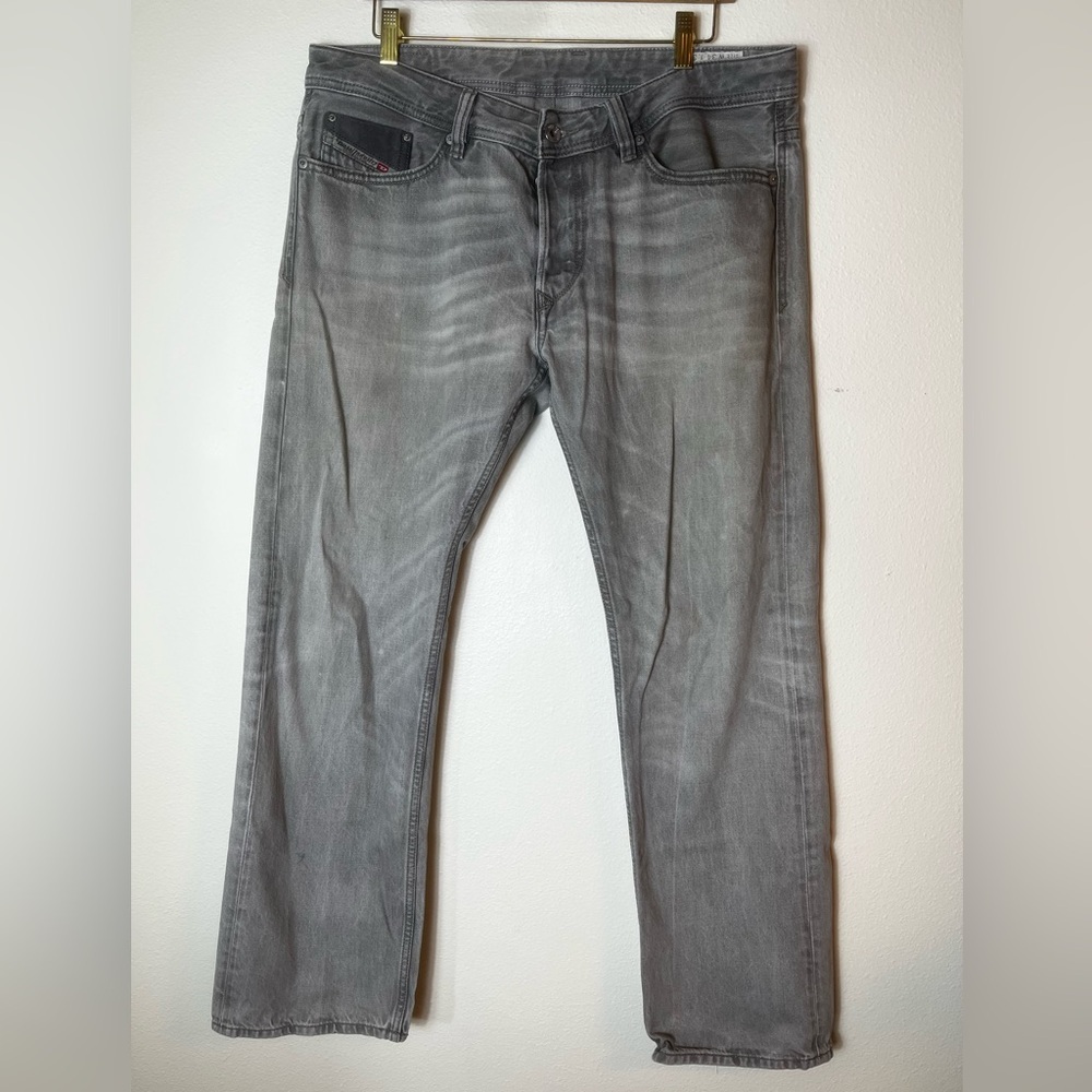 Diesel Industry Mens VIKER Regular Straight WASH008WM Gray Wash Denim Jean 34x30